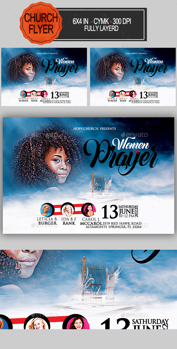 Women of Prayer Church Flyer - Church Flyers