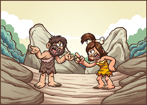 Caveman Couple - People Characters
