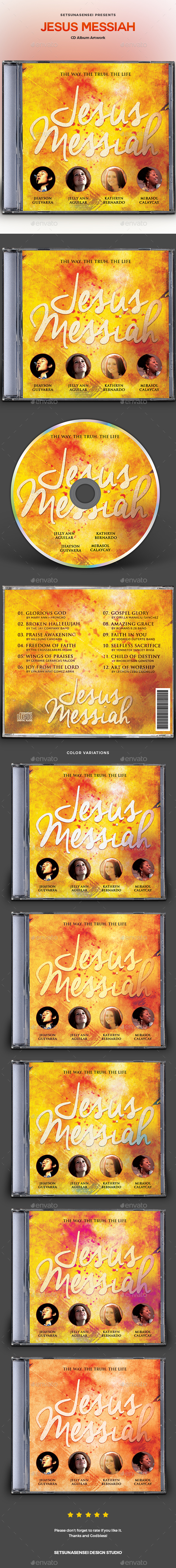 Jesus Messiah CD Album Artwork - CD & DVD Artwork Print Templates