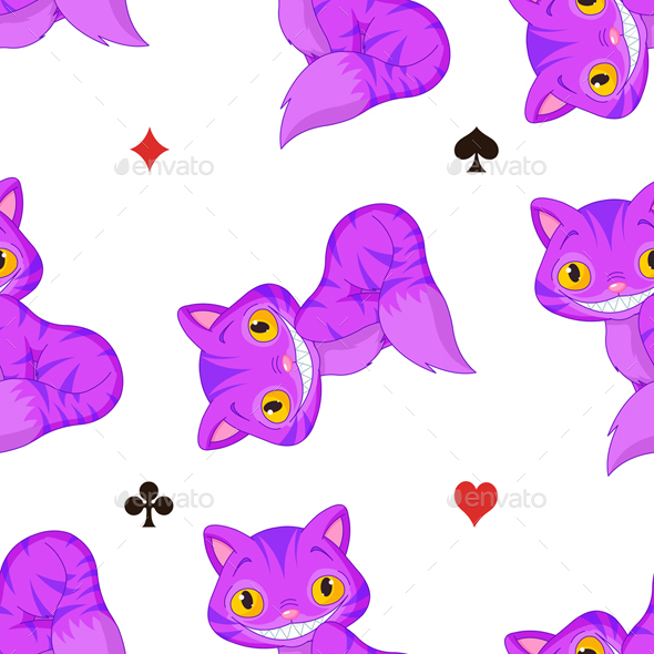 GraphicRiver Cheshire Cat Pattern 20753933