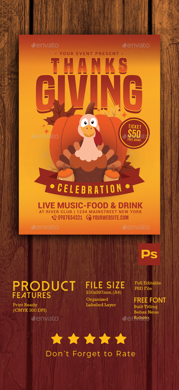 Thanksgiving Celebration Flyer