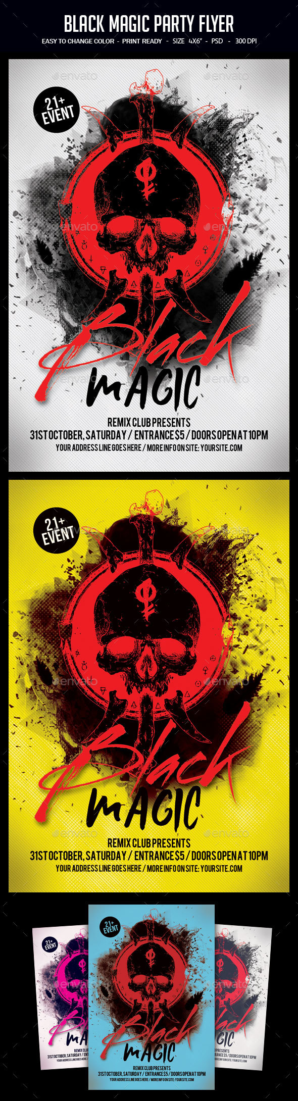 Black Magic Party Flyer - Clubs & Parties Events