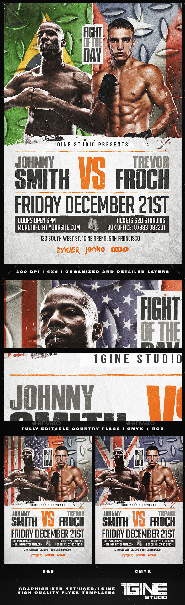 Boxing Flyer Template 2 - Sports Events