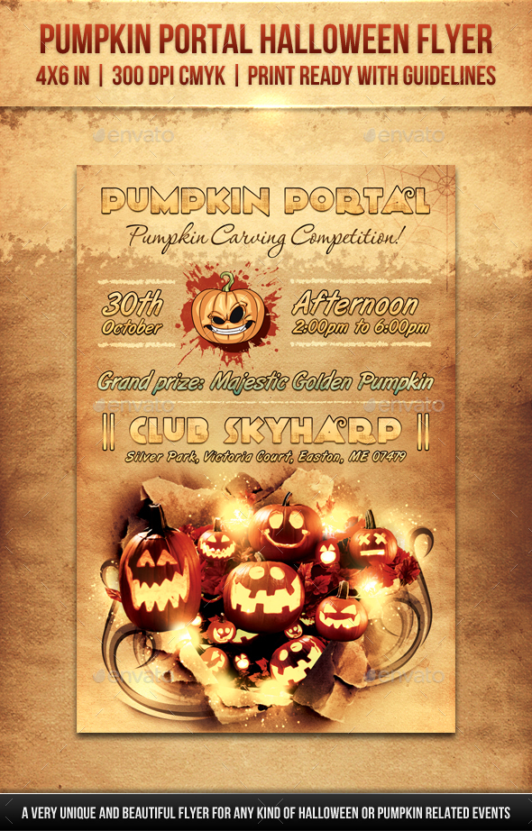 Pumpkin Portal Halloween Flyer - Holidays Events