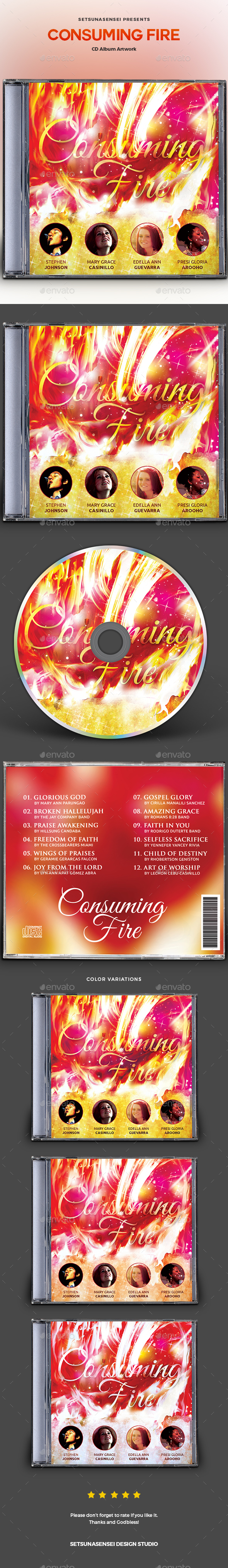 Consuming Fire CD Album Artwork - CD & DVD Artwork Print Templates