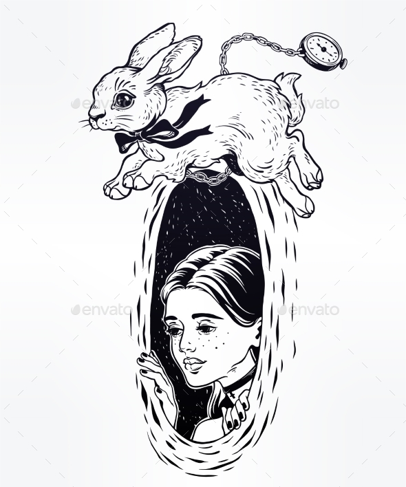 GraphicRiver Alice in Wonderland Chasing the White Rabbit 20754709 GraphicRiver Alice in Wonderland Chasing the White Rabbit 20754709