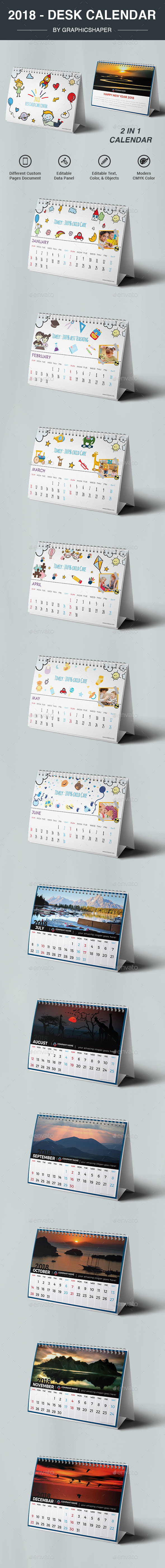 2018 Desk Calendar - Calendars Stationery