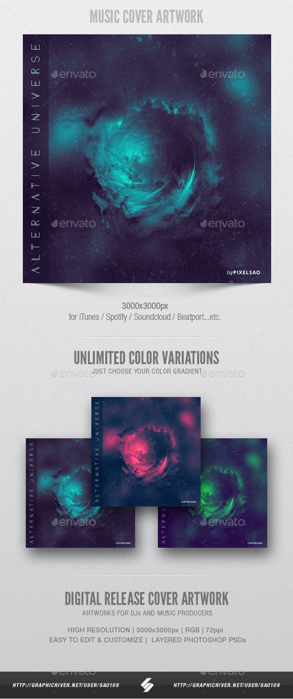 Alternative Universe - Music Cover Artwork Template - Miscellaneous Social Media