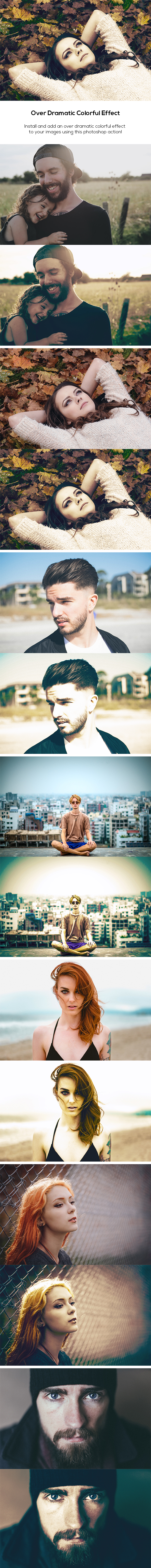Over Dramatic Colorful Effect - Photo Effects Actions