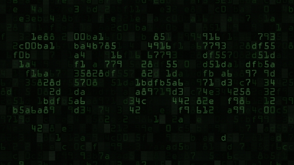 SPAM Caption on the Computer Screen Made of Text and Numeric Symbols alt