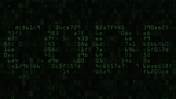 CODE Caption on the Computer Screen Made of Text and Numeric Symbols alt