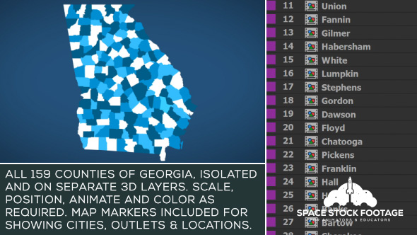 Georgia Map Kit - VideoHive 20756730