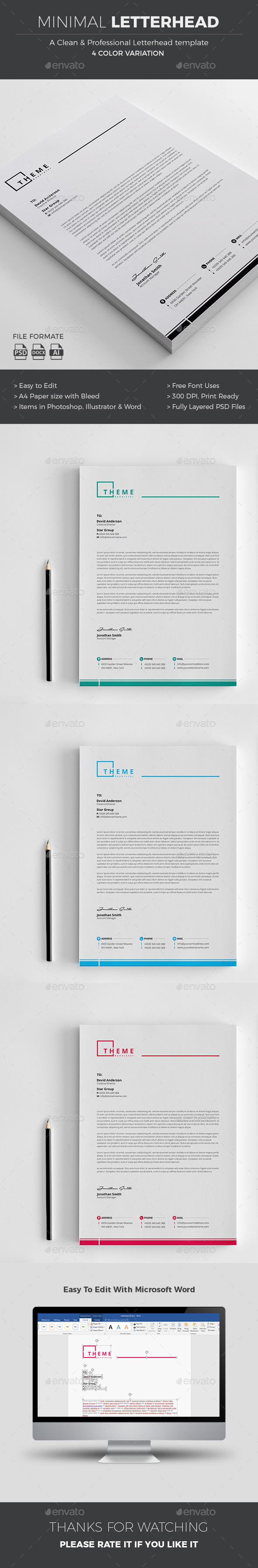 Letterhead - Stationery Print Templates