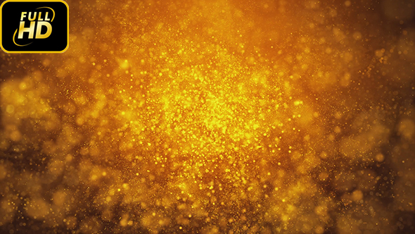 Golden Particles Magical Background Loop