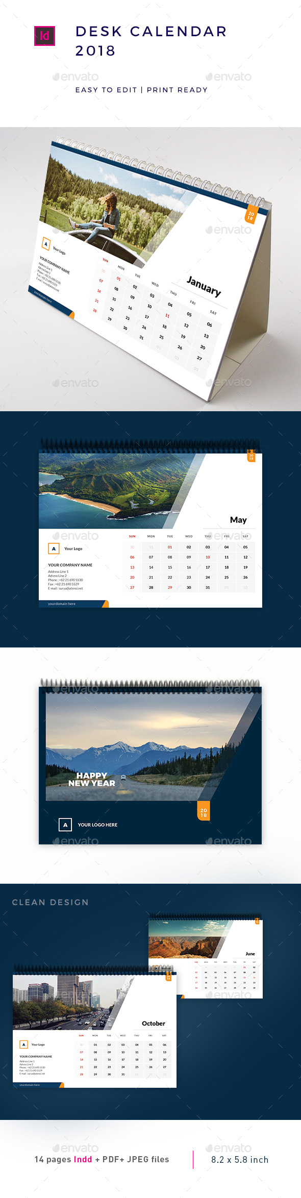 Desk Calendar 2018 - Calendars Stationery