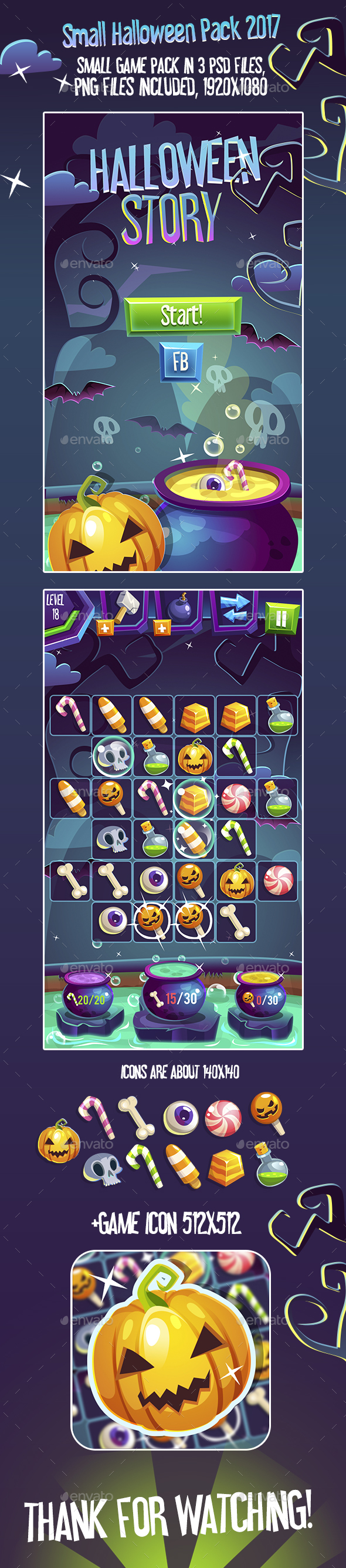 Halloween Story Small Game Pack - Game Kits Game Assets