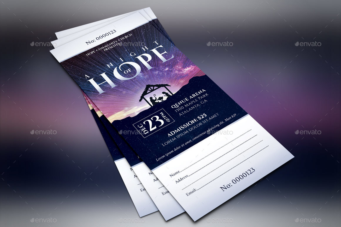 christmas ticket template