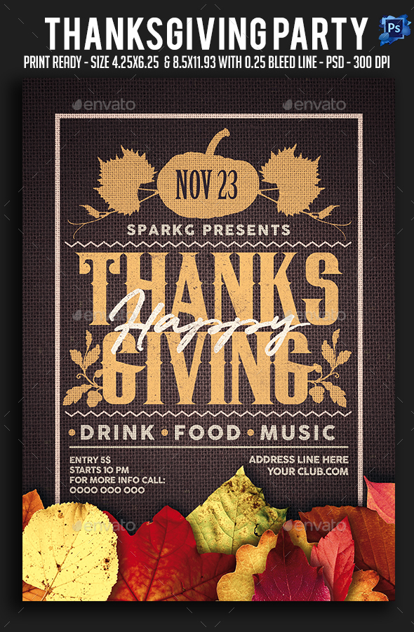 Thanksgiving Party Flyer