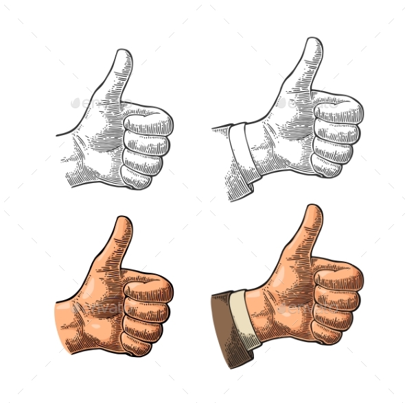 Hand Showing Symbol Like - People Characters