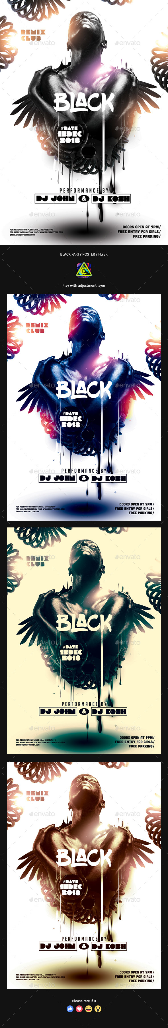 Black Party Poster / Flyer - Clubs & Parties Events