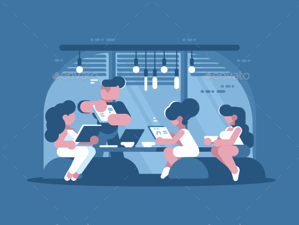 Business Meeting and Presentation - People Characters