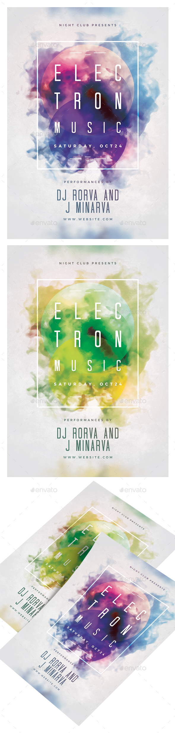 Electron Music Party Flyer - Clubs & Parties Events