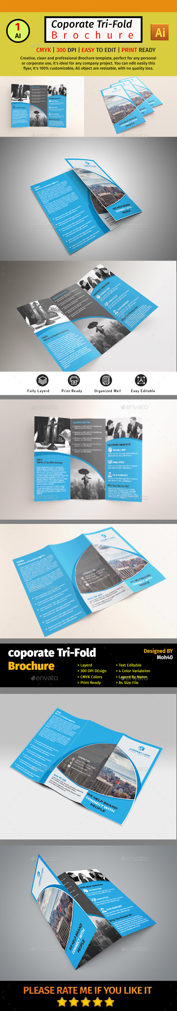 A4 Corporate Business Flyer #017 by moh40 | GraphicRiver