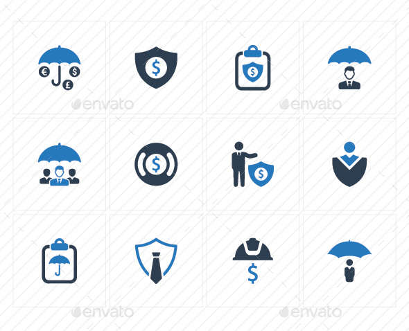 Business Security Icons - Blue Version - Business Icons
