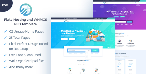 ThemeForest Flake Hosting and WHMCS Technology PSD Template 20760380 ThemeForest Flake Hosting and WHMCS Technology PSD Template 20760380