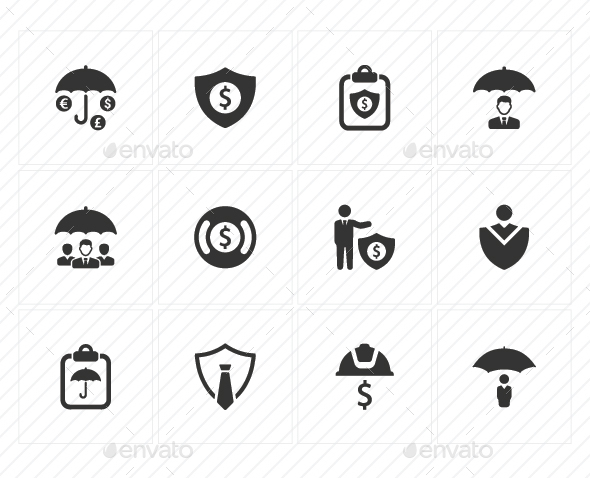 Business Security Icons - Gray Version - Business Icons
