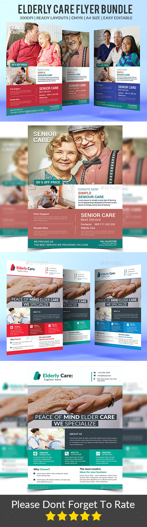 Elderly Care Flyers Bundle - Corporate Flyers