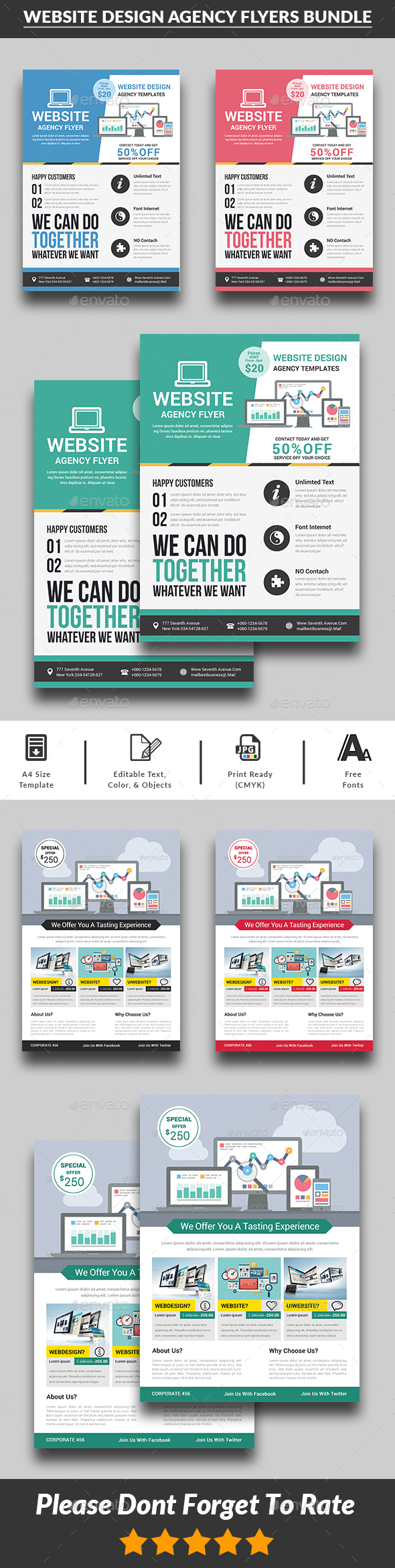 Website Design Agency Flyers Bundle - Corporate Flyers