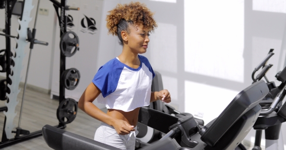 Woman Training in Outside Gym alt