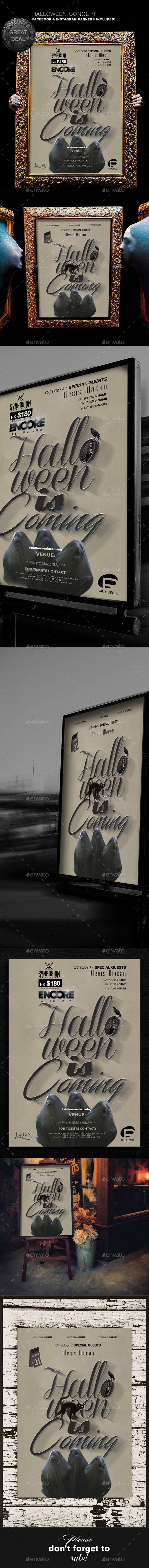 Halloween Concept with Extras - Events Flyers