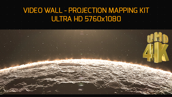 Moon Video Wall Mapping 4K