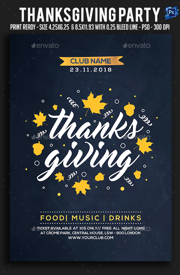 Thanksgiving Party Flyer