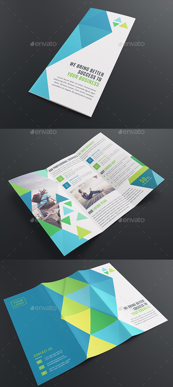 Corporate Tri-Fold Brochure Template - Corporate Brochures
