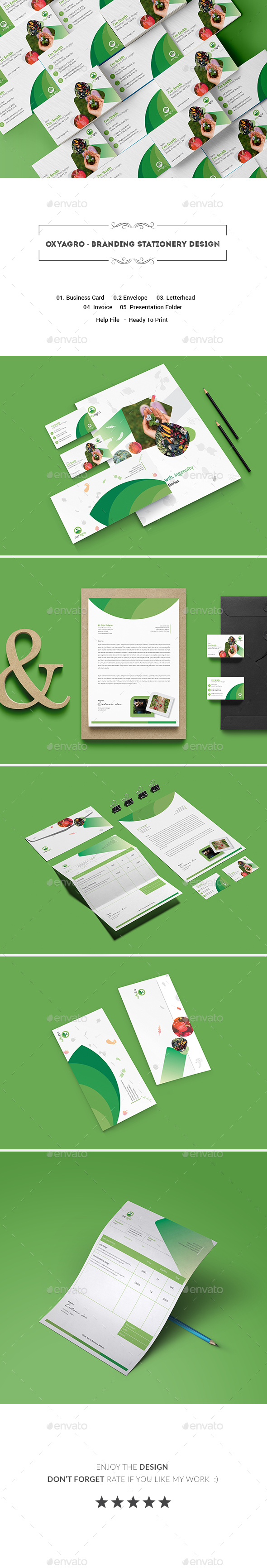 Oxyagro - Branding Stationary Design - Stationery Print Templates