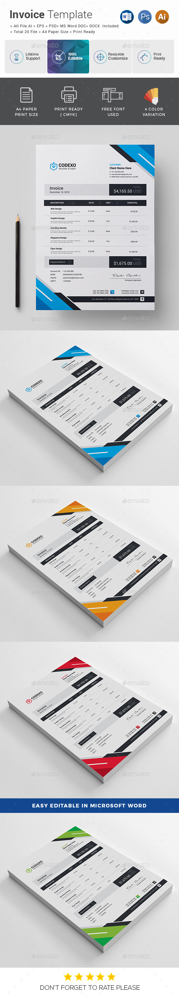 Invoice - Stationery Print Templates