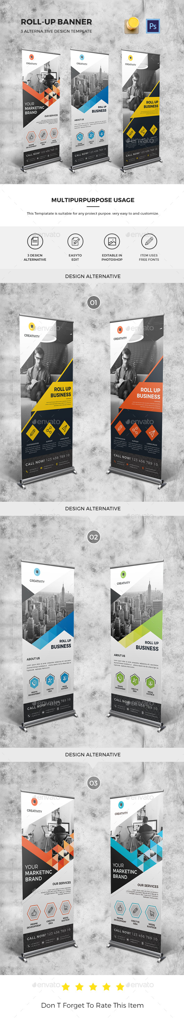 Roll-up Banners - Signage Print Templates
