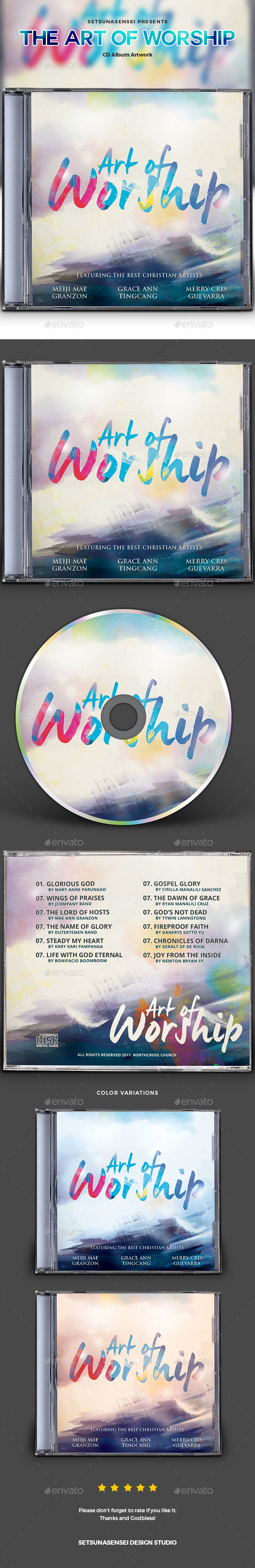 The Art of Worship CD Album Artwork - CD & DVD Artwork Print Templates
