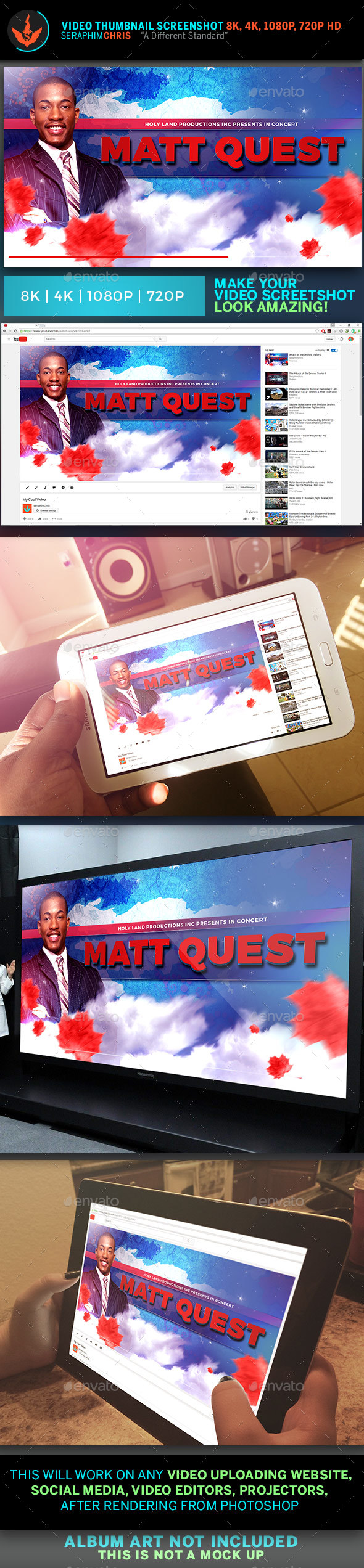 Gospel Concert YouTube Video Artwork Template - YouTube Social Media