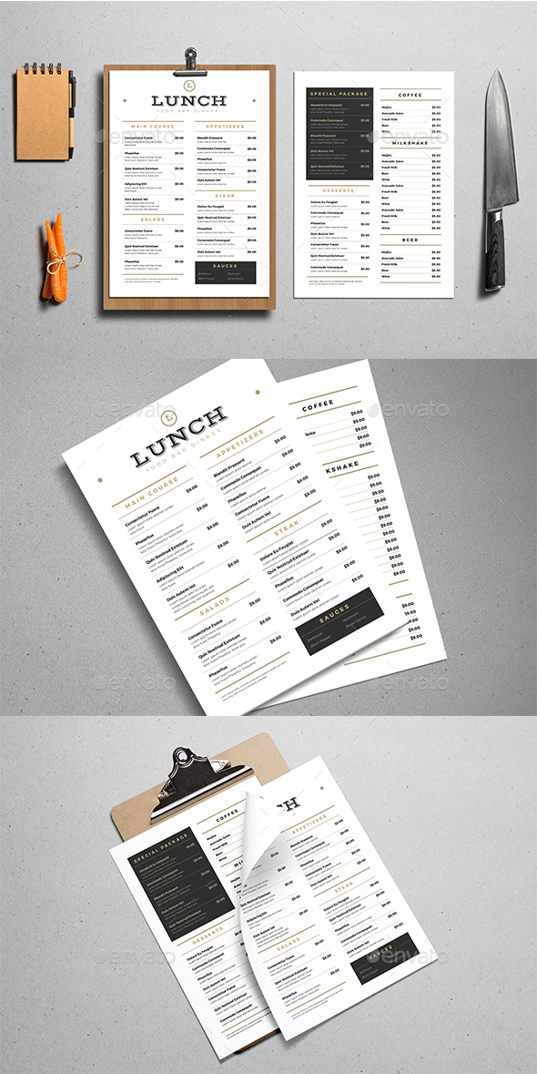 simple food menus by guuver graphicriver