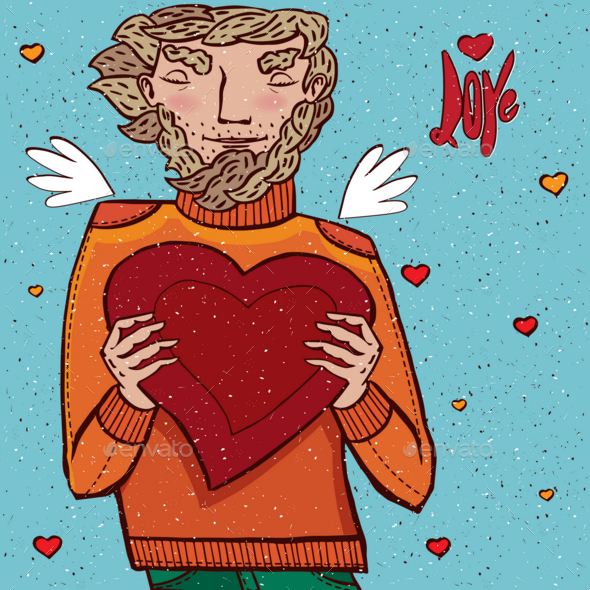 GraphicRiver Man Holds Heart 20764956