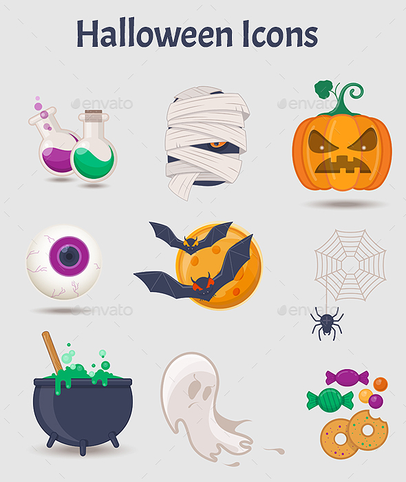 Set of Halloween Icons