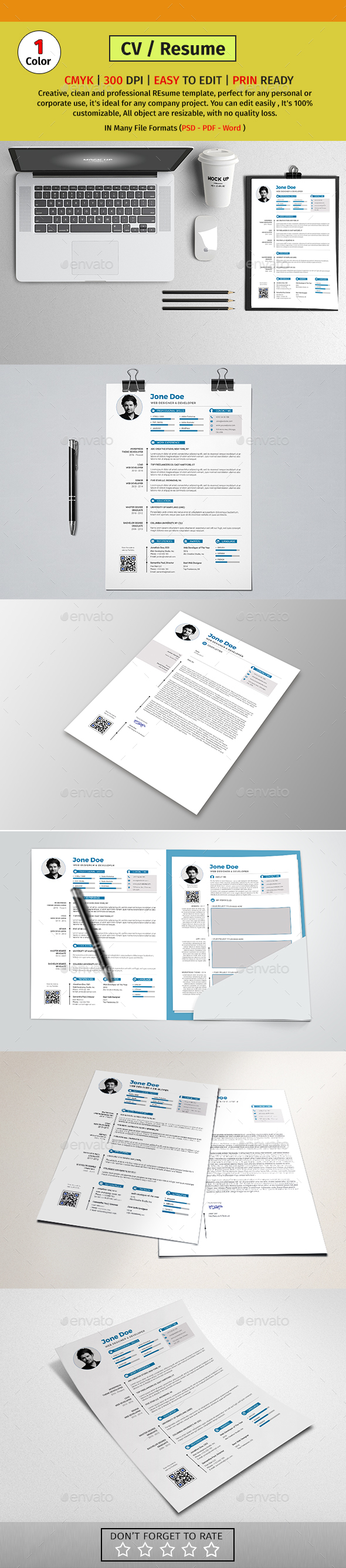 A4 Resume/CV #07 - Resumes Stationery