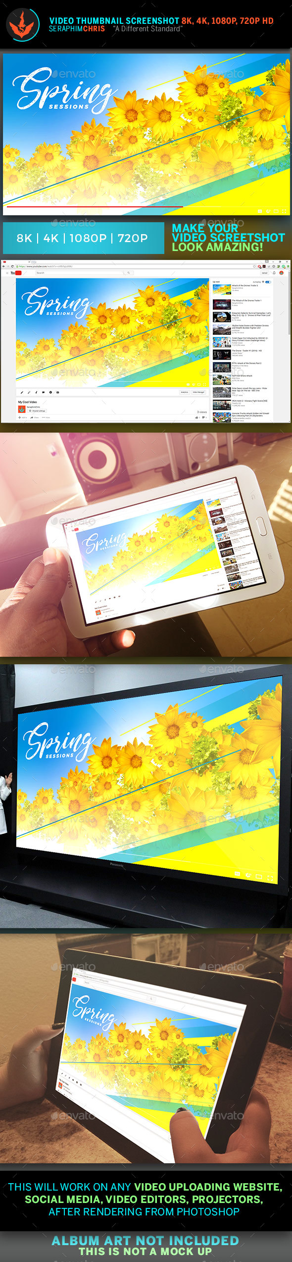 Spring Break YouTube Video Artwork Template - YouTube Social Media
