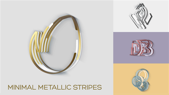 Minimal Metallic Stripes - VideoHive 20766995