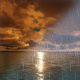 Sun Rain Clouds Ocean - VideoHive Item for Sale