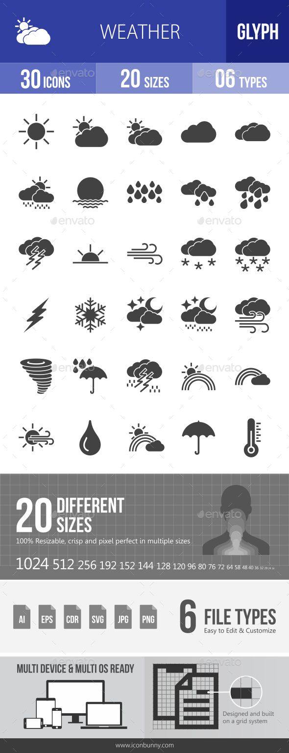 Weather Glyph Icons - Icons